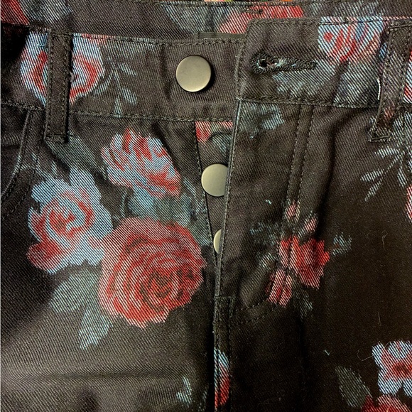 Dominique Denim Skirt Set in Black Floral - Picture 6 of 10